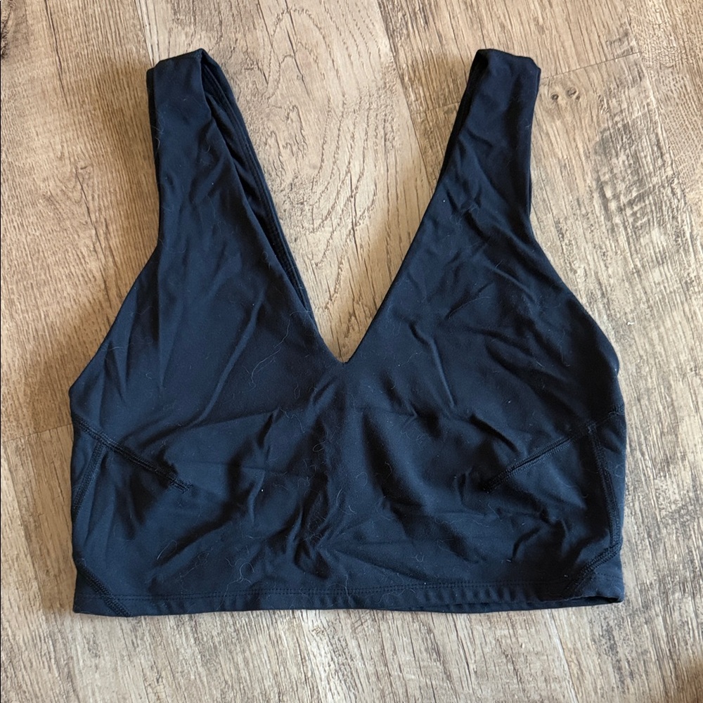 Black Women's V-Neck Bralette